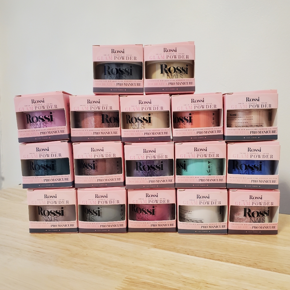 17X Rossi Glam Powder Dip Manicure, 1oz NIB Various Shades